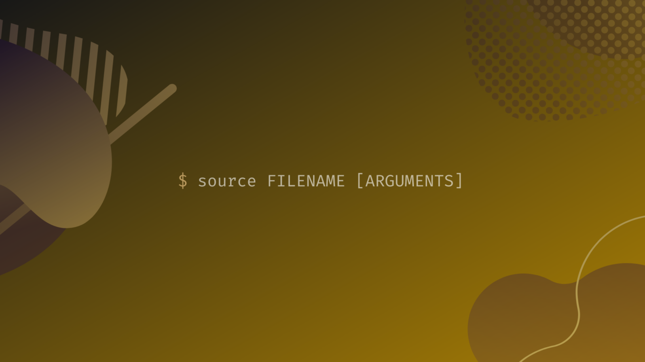 Bash Source Command illustration