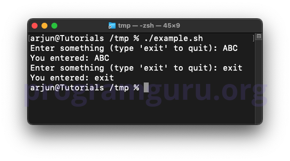 Bash until Loop illustration