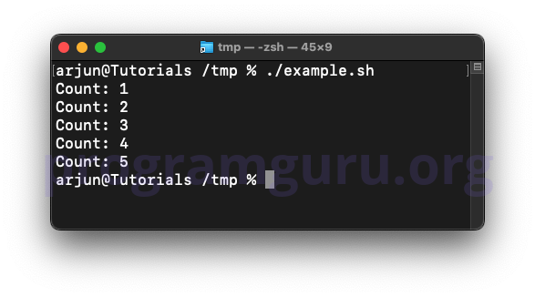 Bash until Loop example