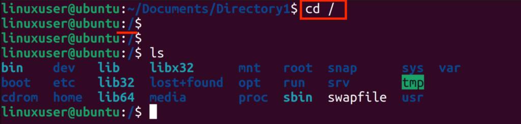 Cd Command in Linux (Change Directory) example