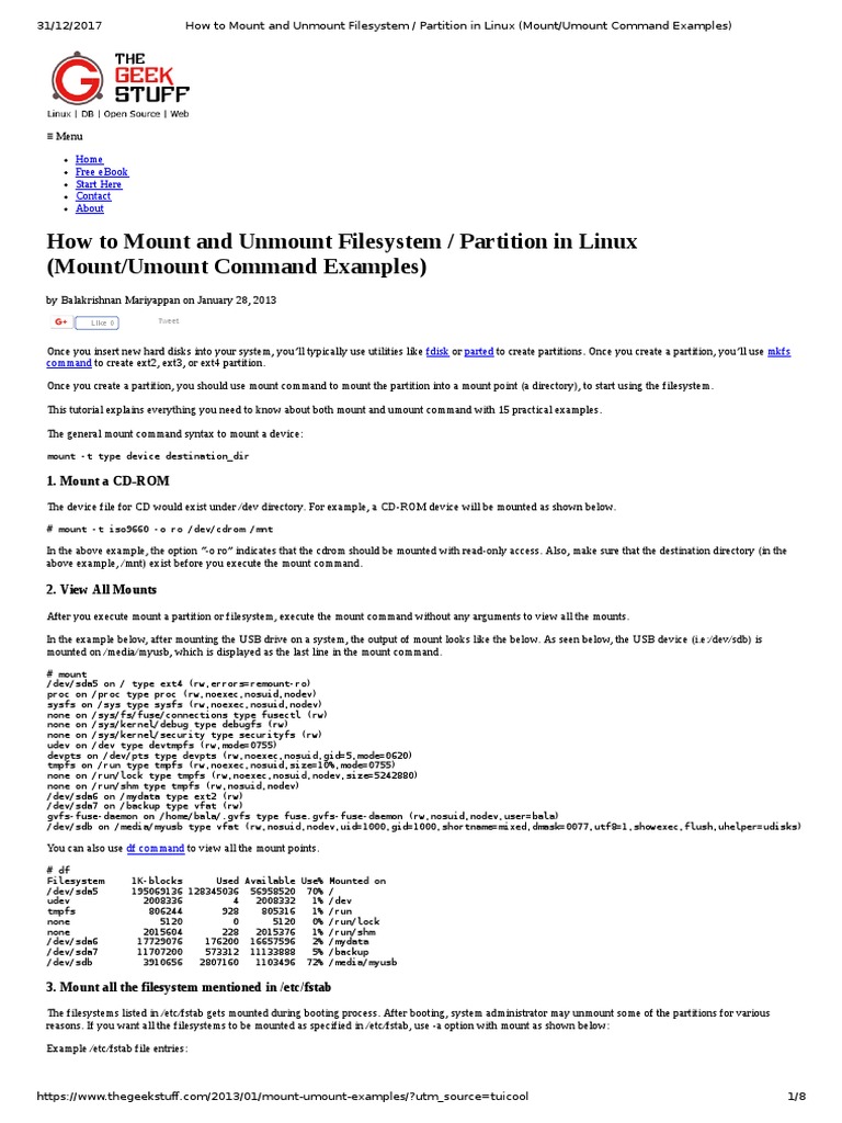 How to Mount and Unmount File Systems in Linux illustration