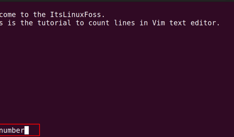 How to Show Line Numbers in Vim / Vi illustration