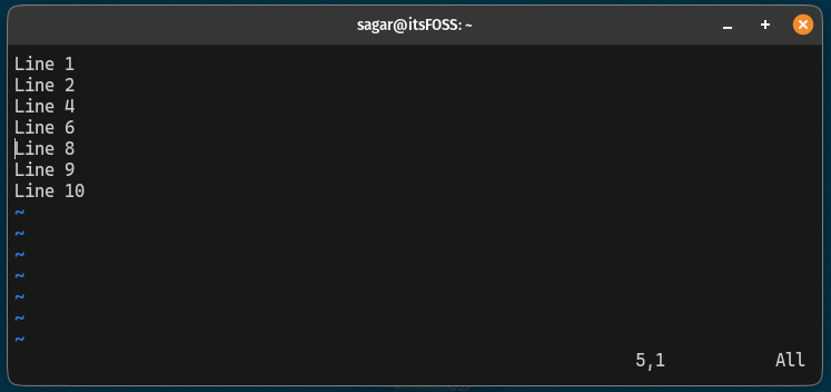 How to Undo and Redo in Vim / Vi example