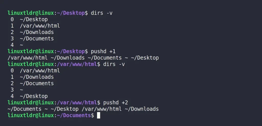 Pushd and Popd Commands in Linux illustration