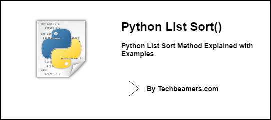 Python List Sort example