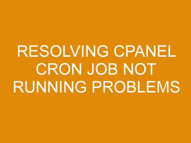 Resolving Cron Job Environment Variable and PATH Issues example