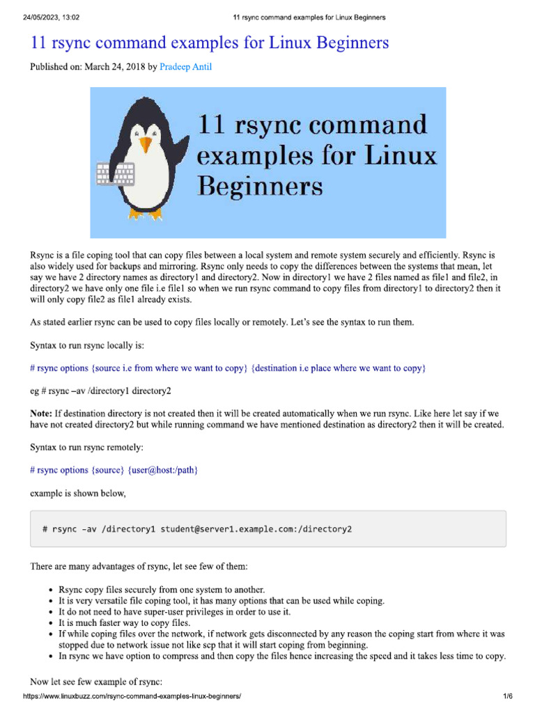 Rsync Command in Linux with Examples illustration