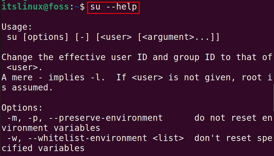 Su Command in Linux (Switch User) example