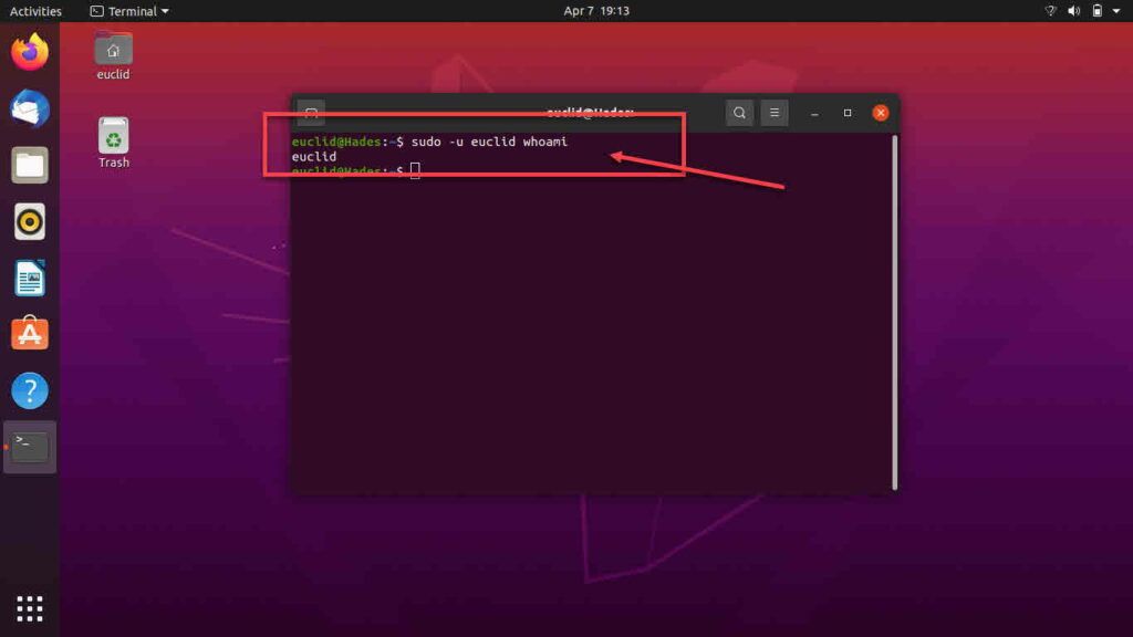 Sudo Command in Linux example