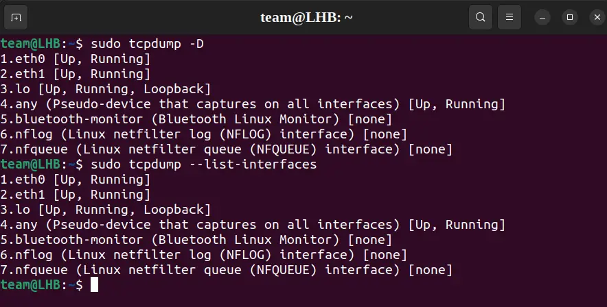 Tcpdump Command in Linux example