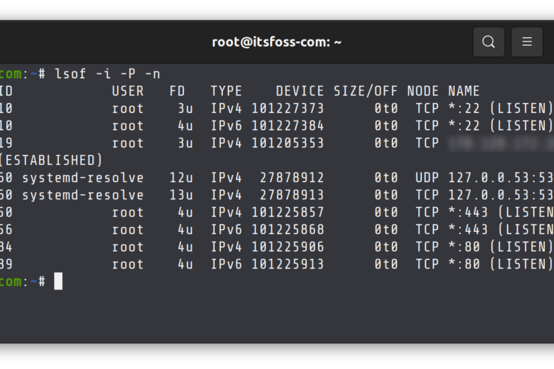 check open ports linux illustration