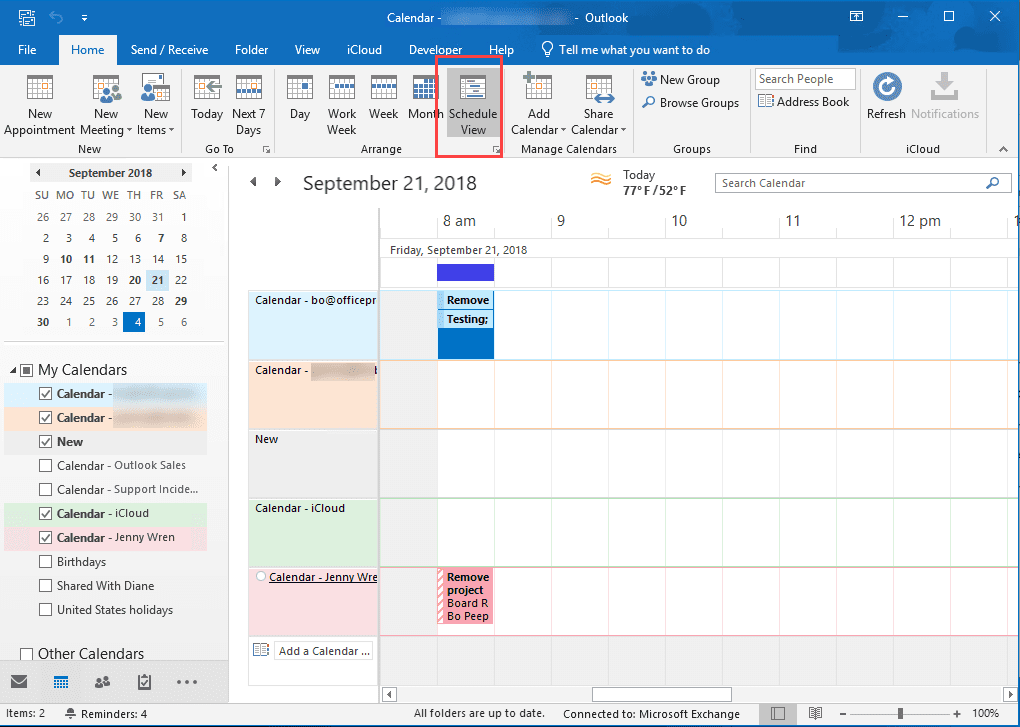 scheduling with outlook calendar visual <a href=